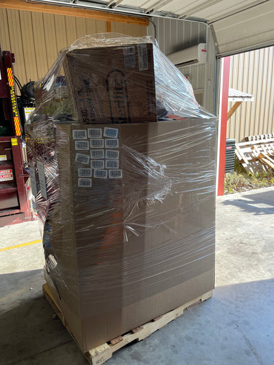 Jumbo huge liquidation pallet- over 7 ft tall ! Pallet number 8802
