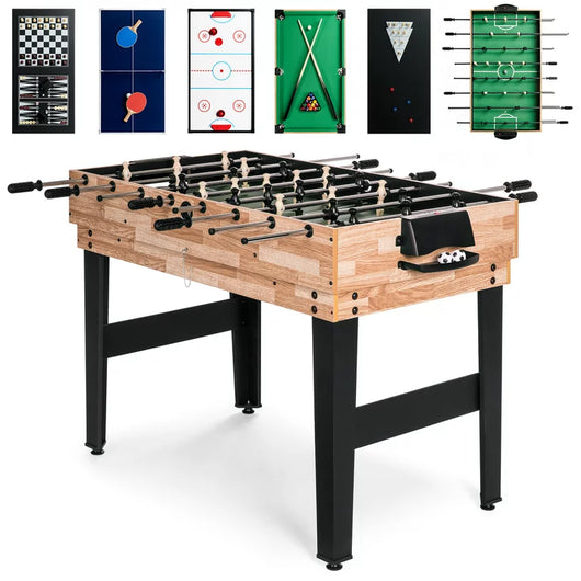 Best Choice Products 2x4ft 10-in-1 Combo Game Table Set w/ Hockey, Foosball, Pool, Shuffleboard, Ping Pong, Chess, Cards**New in box**