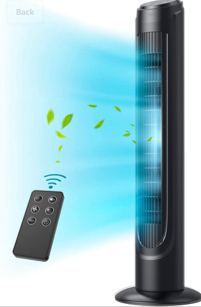 Dreo Cruiser Pro Tower Fan 90° Oscillating Fans with Remote, Quiet Cooling,12 Modes, 12H Timer, Space-Saving, LED Display with Touch Control, 40” Portable Floor Bladeless Fan for Bedroom Home Office**New in Box**