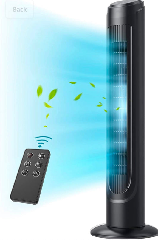 Dreo Cruiser Pro Tower Fan 90° Oscillating Fans with Remote, Quiet Cooling,12 Modes, 12H Timer, Space-Saving, LED Display with Touch Control, 40” Portable Floor Bladeless Fan for Bedroom Home Office**New in Box**