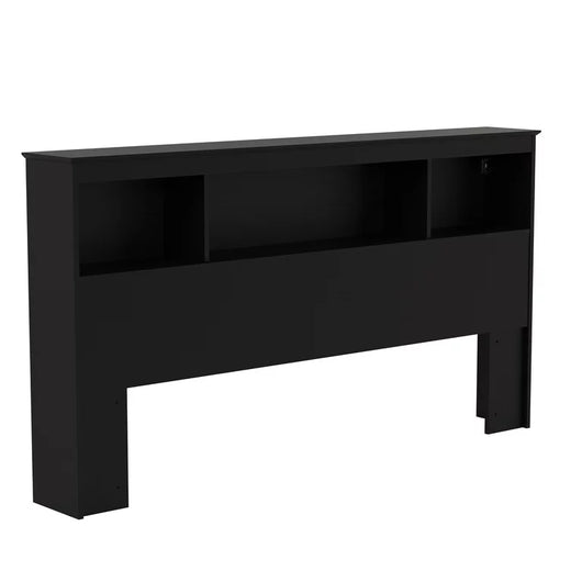 Woven Paths Carriage Hill Low Profile Bookcase Full/ Queen Headboard with 2 USB Ports, Black Oak**New in Box**