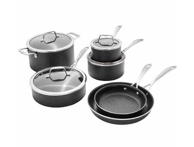 J.A. Henckels International Capri Granitium 10-Piece Non-Stick Cookware, Black- NEW IN BOX!!!!
