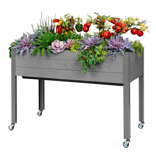 CedarCraft Self-Watering Elevated Spruce Planter 21x47x32"H (Gray)**New in Box**