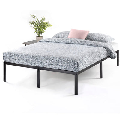 Best Price Mattress 14 Inch Metal Platform Beds w/ Heavy Duty Steel Slat Mattress Foundation (No Box Spring Needed), Black- NEW IN BOX!!!
