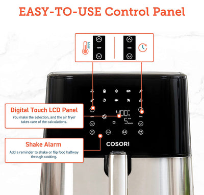 COSORI 11-in-1 Air Fryer Oven with Customizable Shake Reminder, 5.8QT, Stainless Steel- NEW IN BOX!!!!