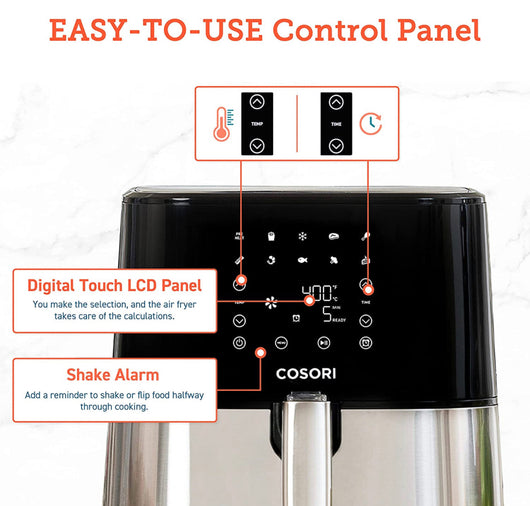 COSORI 11-in-1 Air Fryer Oven with Customizable Shake Reminder, 5.8QT, Stainless Steel- NEW IN BOX!!!!