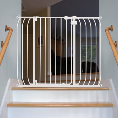 Summer Multi-Use Extra Tall Walk-Thru Baby Gate, Metal, White Finish – 36” Tall, Fits Openings up to 29” to 48” Wide, Baby and Pet Gate for Doorways and Stairways**New in box**