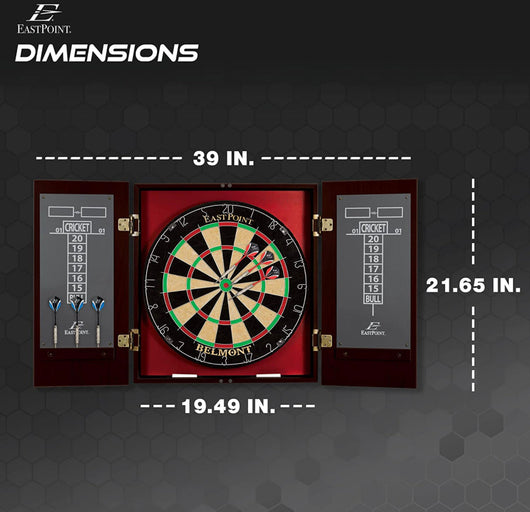 EastPoint Sports Bristle Dartboard and Cabinet Sets- Features Easy Assembly - Complete with All Accessories- NEW IN BOX!!! (Minor damage from shipping)