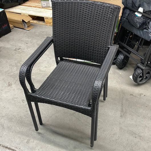 Atleisure 2 Pack Stack Woven chairs**New small damage from shipping**