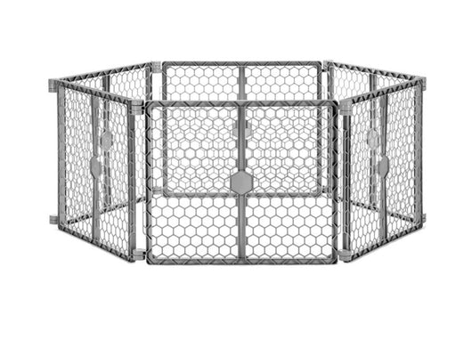 Carlson Pet Products 2 in 1 Dog Gate and Pen, Gray, 192"L x 2"W x 26"H- NEW IN BOX!!!