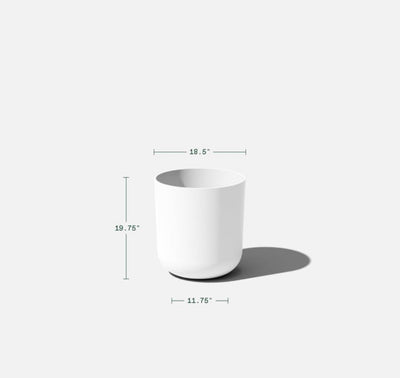 Veradek 18.5" x 18.5" x 20" Round White Plastic Plant Planter- NEW!