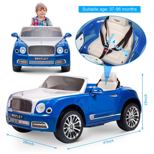 Bentley Mulsanne 12V Kids Electric Ride on Car with Remote Control, Low Battery Reminder Function, Bright Front and Rear Lights!  -Brand new in the box