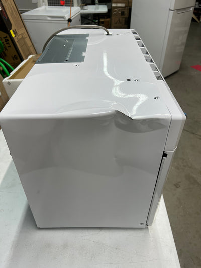 1.6 cu. ft. Over the Range Microwave in White!! NEW OUT OF BOX, DENT ON FRONT LEFT CORNER, FROM SHIPPING(TESTED WORKS GREAT)!!