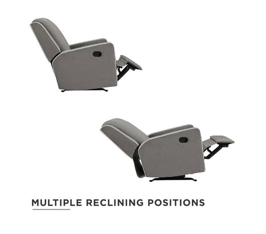 Baby Relax Robyn Rocker Recliner Chair, Nursery Furniture, Gray Linen- NEW AND ASSEMBLED!!!