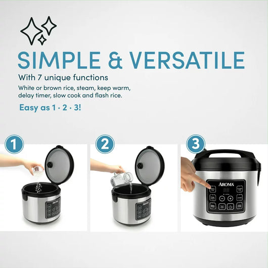 Aroma® 20-Cup Programmable Rice & Grain Cooker and Multi-Cooker**New in Box**