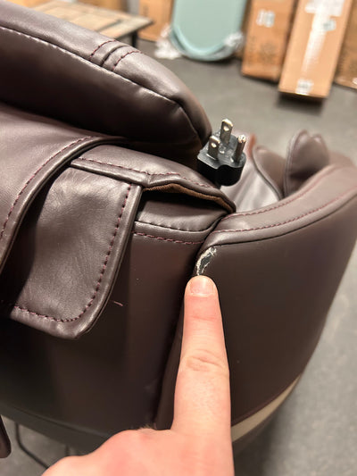 BOSSCARE Assembled Massage Chair Recliner with Zero Gravity Full Body Massage Brown!  -Brand new and assembled (Has one small tear on the top of the back edge, photos shown)