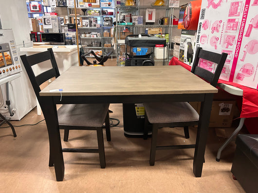 ASY furniture Martin Gray Bistro dining set! (New & Assembled - Small Chip On One Corner)