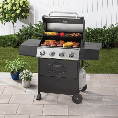 Expert Grill 4 Burner Propane Gas Grill!

-Brand new and assembled (Does have two very small indents on the front near the knobs - Photos shown)