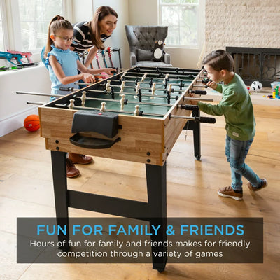 Best Choice Products 2x4ft 10-in-1 Combo Game Table Set w/ Hockey, Foosball, Pool, Shuffleboard, Ping Pong, Chess, Cards**New in box**