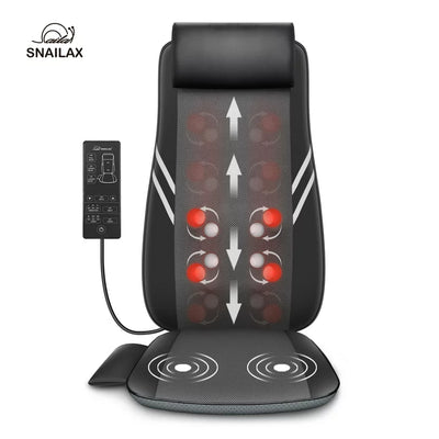 Snailax Shiatsu Back Massager Chair Pad, Full Back Kneading Massage Cushion, Seat Massager Chair with Heat, Gift for Men/ Women!  -Brand new in the box