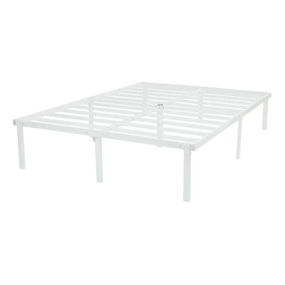 Mainstays 14" Heavy Duty White Steel Slat Platform Bed Frame**New in box**