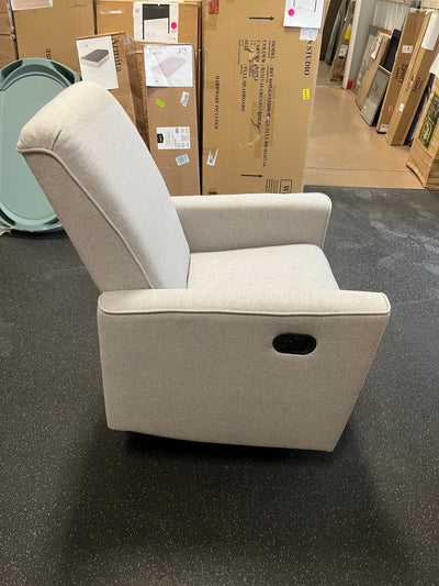 SET OF 2 Evolur Raleigh Upholstered Plush Seating Glider Swivel, Rocker, Recliner, Glider for Nursery in Light Grey, Greenguard Gold Certified, Modern Nursery Recliner, Environmentally Conscious Glider, Set of 2!! NEW OUT OF BOX!!