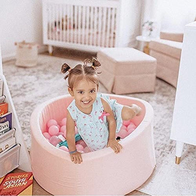 Ball Pit Combo!!!  Little Big Playroom Memory Foam Ball Pit for Toddlers (Classic Light Gray) and  Pastel Colored Ball Pit Balls, 250+! NEW IN BOX/PLASTIC