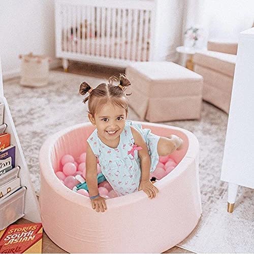 Ball Pit Combo!!!  Little Big Playroom Memory Foam Ball Pit for Toddlers (Classic Light Gray) and  Pastel Colored Ball Pit Balls, 250+! NEW IN BOX/PLASTIC