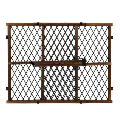 Evenflo Position & Lock Pressure Mounted Baby Gate, Locking Latch, For Use with Infants, Toddlers & Pets, 26"-42", Farmhouse Brown**New in box**