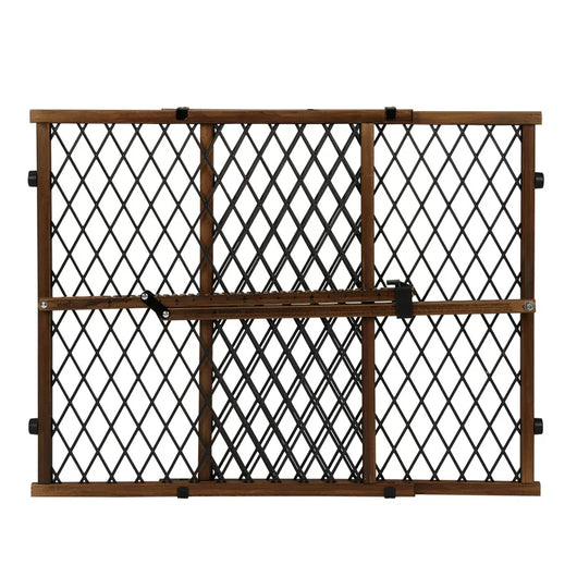 Evenflo Position & Lock Pressure Mounted Baby Gate, Locking Latch, For Use with Infants, Toddlers & Pets, 26"-42", Farmhouse Brown**New in box**