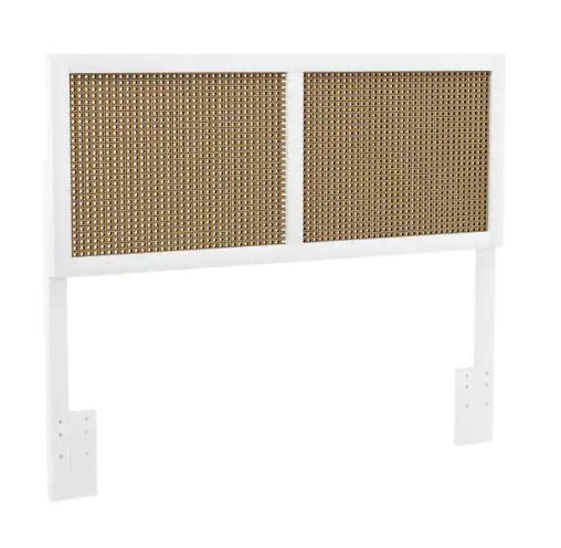 Hillsdale Furniture Serena Wood and Cane Panel Full/Queen Headboard, White!! NEW IN BOX!!
