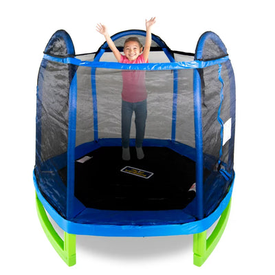 Bounce Pro 7-Foot My First Trampoline Hexagon (Ages 3-10) for Kids, Blue/Green!

-Brand new in the box 