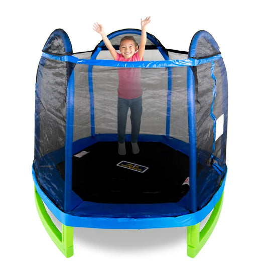 Bounce Pro 7-Foot My First Trampoline Hexagon (Ages 3-10) for Kids, Blue/Green!

-Brand new in the box 
