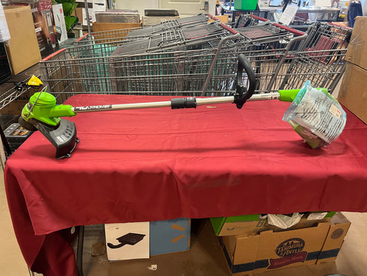 Greenworks 40V 12-inch String Trimmer with 2.0 Ah Battery and Charger,- used, tested and works great!!!
