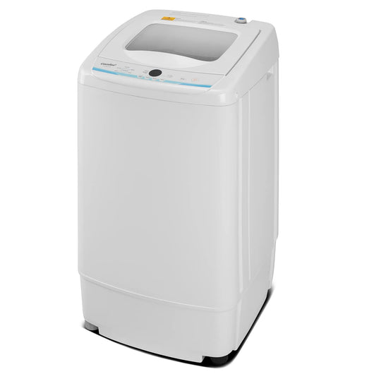 COMFEE' Portable Washing Machine, 0.9 cu.ft Compact Washer With LED Display, 5 Wash Cycles, 2 Built-in Rollers, Space Saving Full-Automatic Washer, Ideal for RV, Dorm, Apartment, Ivory White**New in box**