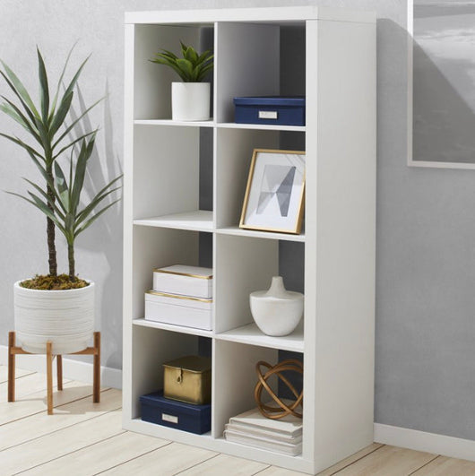 Better Homes & Gardens 8-Cube Storage Organizer, Textured White- NEW IN BOX!!!