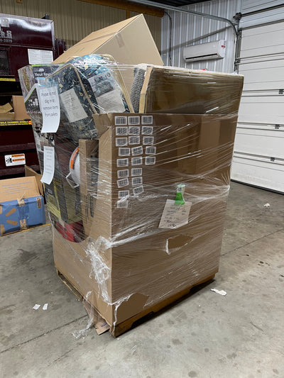 Jumbo huge liquidation pallet- over 7 ft tall ! Pallet number 8750