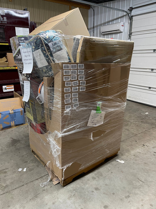 Jumbo huge liquidation pallet- over 7 ft tall ! Pallet number 8750