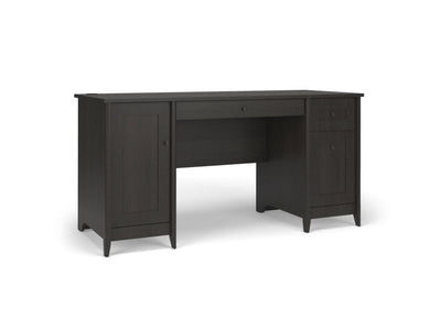 Quarters & Craft Harvey Manor Collection Home Office 57" Computer Desk, with Drawers, in Brushed Black- NEW IN THR BOX (minor shipping damage in one board, hardly noticeable, photos shown)