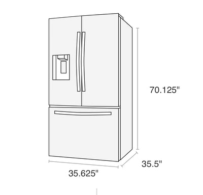 Whirlpool  25.2-cu ft French Door Refrigerator with Ice Maker (Fingerprint Resistant Stainless Steel) ENERGY STAR- new / scratch and dent /