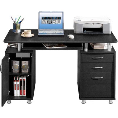 Techni Mobili Complete Workstation Computer Desk with Storage, Espresso**New in Box**
