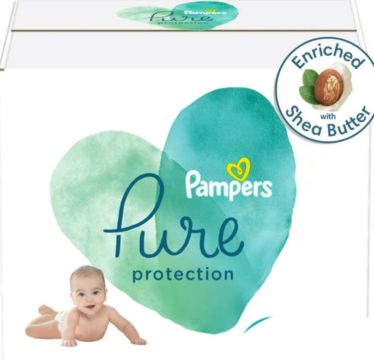 Pampers Pure Protection Natural Diapers, Size 1, 198 count- NEW IN BOX!!!!