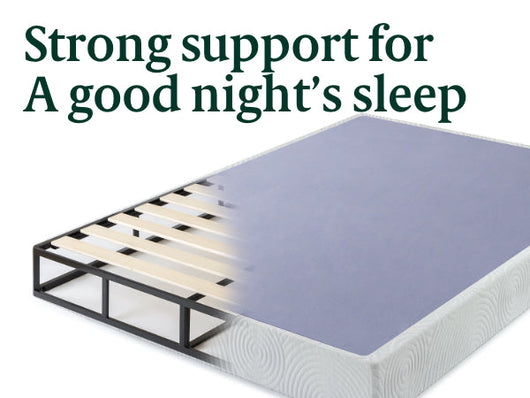 ZINUS Metal Box Spring with Wood Slats /9 Inch Mattress Foundation / Sturdy Steel Structure / Easy Assembly, King**New in box**