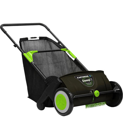 Earthwise LSW70021 21-Inch Leaf & Grass Push Lawn Sweeper, Width, Black- NEW IN BOX!!!