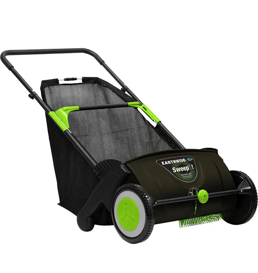 Earthwise LSW70021 21-Inch Leaf & Grass Push Lawn Sweeper, Width, Black- NEW IN BOX!!!