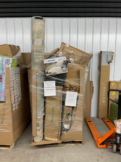 Jumbo huge liquidation pallet- over 7 ft tall ! Pallet number 2133