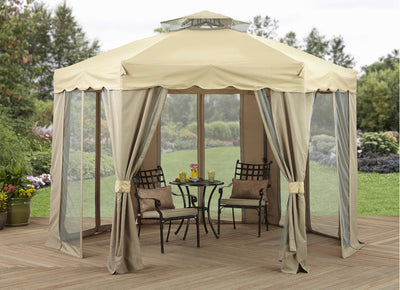 !!REDUCED!! Better Homes & Gardens 12’ x 12’ Gilded Grove Gazebo!! NEW IN BAG, BAG ZIPPER DOES NOT CLOSE BUT GAZEBO IS PERFECTLY FINE!!