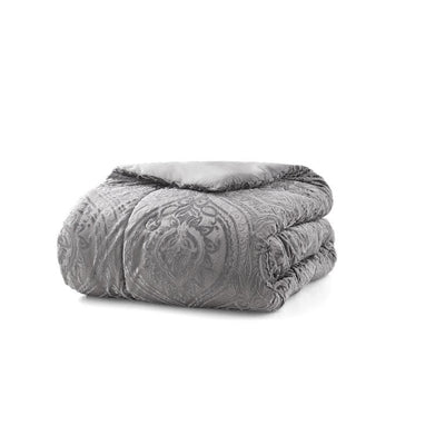 Mainstays Cougar 7-Piece Grey Abstract Woven Comforter Set, Full/Queen**New**