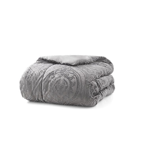 Mainstays Cougar 7-Piece Grey Abstract Woven Comforter Set, Full/Queen**New**