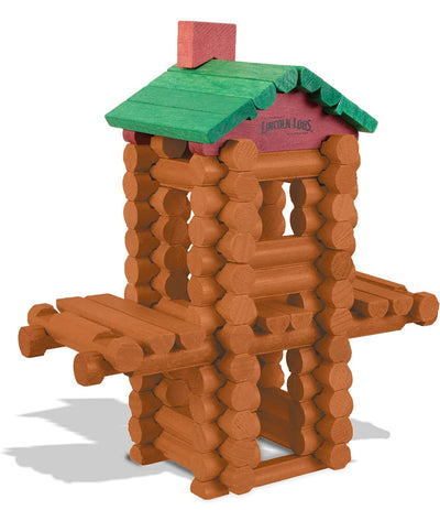 Lincoln Logs – 100th Anniversary Tin, 111 Pieces, Real Wood Logs - Ages 3+ - Best Retro Building Gift Set For Boys/Girls - Creative Construction Engineering - Preschool Education Toy- NEW (Dented Tin)